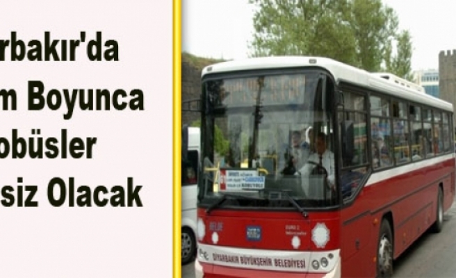 Diyarbakır'da Bayram Boyunca Otobüsler Ücretsiz Olacak