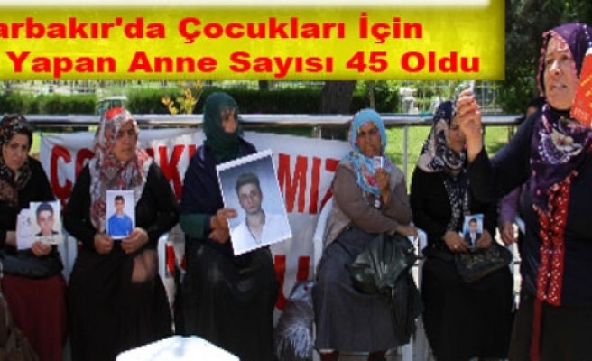 Diyarbakır'da Çocukları İçin Eylem Yapan Anne Sayısı 45 Oldu