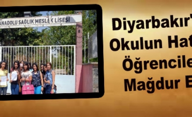 Diyarbakır'da Okulun Hatası Öğrencileri Mağdur Etti