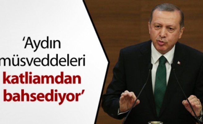 Erdoğan: Aydın müsveddeleri katliamdan bahsediyor