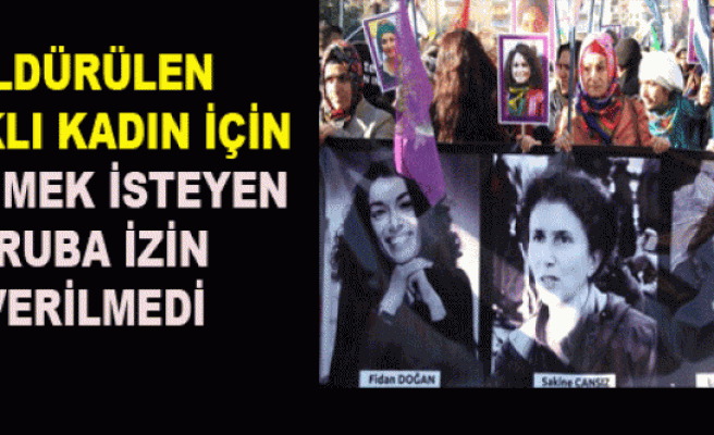 Öldürülen 3 PKK'lı Kadın İçin Yürümek İsteyen Gruba İzin Verilmedi
