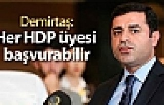 Demirtaş: Her HDP üyesi başvurabilir