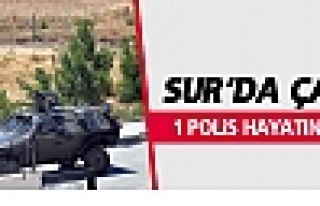 Sur'da 1 polis hayatını kaybetti