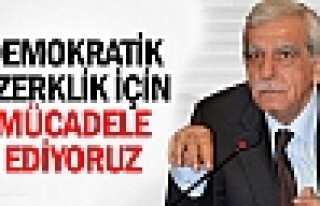 Türk: Demokratik özerklik için mücadele veriyoruz
