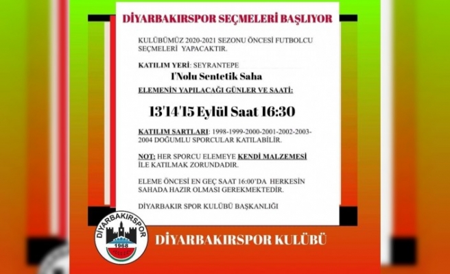 Diyarbakırspor Futbolcu Seçecek