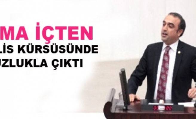 AK Parti Milletvekili İçten Meclis Kürsüsüne Tuzlukla Çıktı