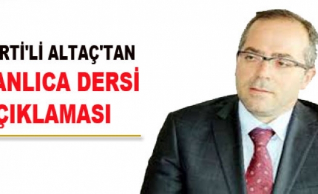 AK Parti'li Altaç'tan Osmanlıca Dersi Açıklaması