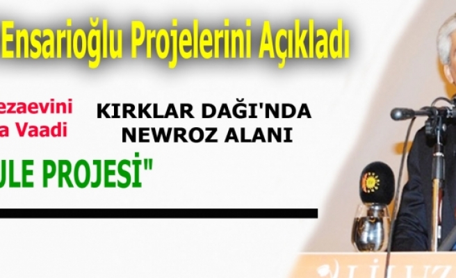 AK Parti'li Ensarioğlu Projelerini Açıkladı