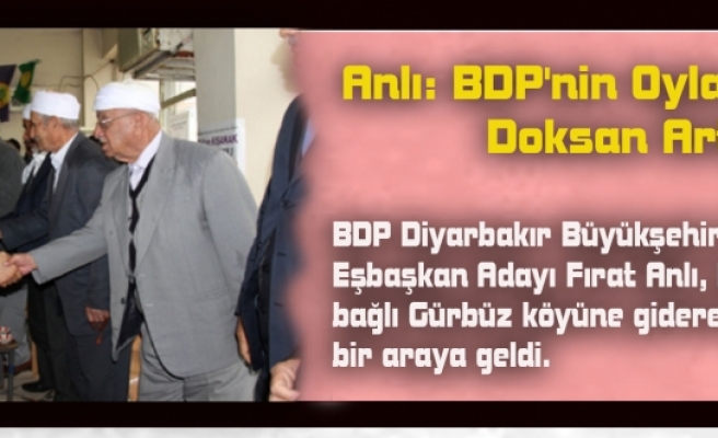 Anlı: BDP'nin Oyları Yüzde Doksan Arttı