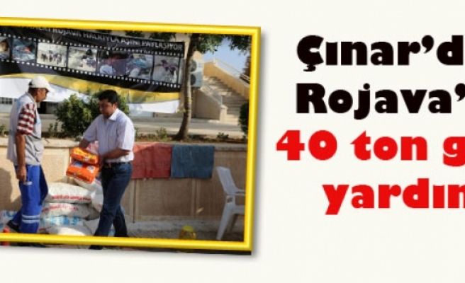Çınar’dan Rojava’ya 40 ton gıda yardımı