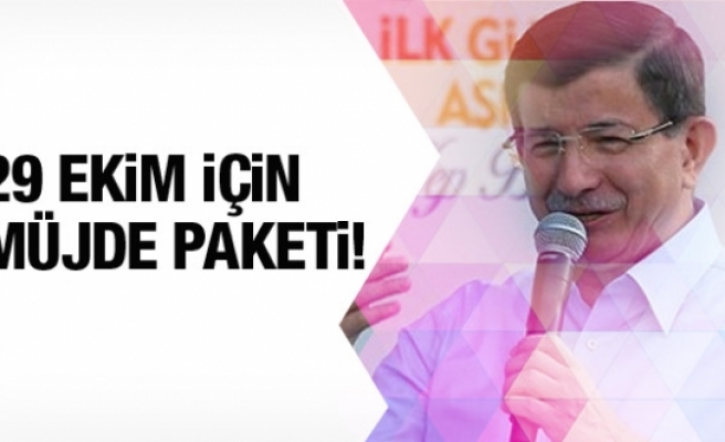 Davutoğlu, Cumhuriyet Bayramı Müjde Paketi'ni açıkladı