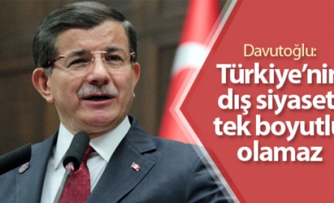 Davutoğlu: Türkiye’nin dış siyaseti tek boyutlu olamaz