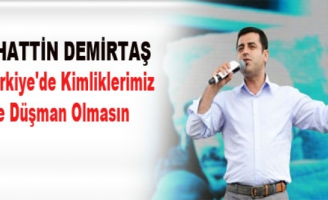 Demirtaş: Yeni Türkiye'de Kimliklerimiz Bize Düşman Olmasın
