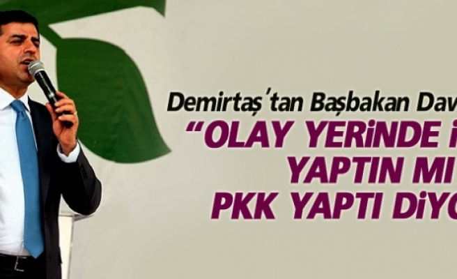 Demirtaş'tan Başbakan Davutoğlu'na yanıt