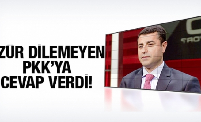 Demirtaş'tan özür dilemeyen PKK'ya yanıt!