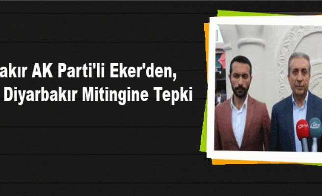 Diyarbakır AK Parti'li Eker'den, İnce'nin Diyarbakır Mitingine Tepki