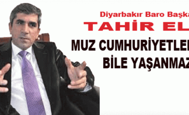 Diyarbakır Baro Başkanı Elçi: Bu Tablo Muz Cumhuriyetlerinde Bile Yaşanmaz