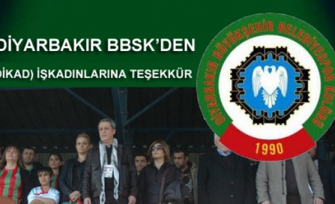 Diyarbakır BB. Spor DİKAD'a Teşekkür Etti