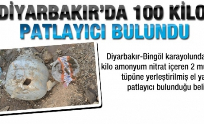 Diyarbakır-bingöl Karayolunda 100 Kilogram Patlayıcı Bulundu 