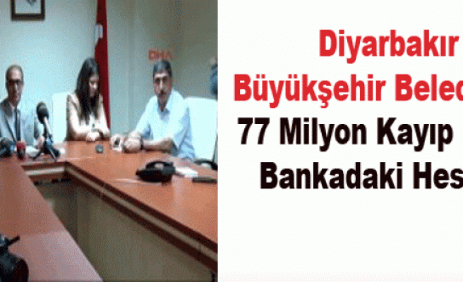 Diyarbakır Büyükşehir Belediyesi: 77 Milyon Kayıp Değil, Bankadaki Hesapta