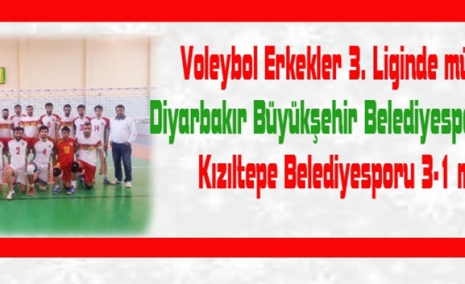 Diyarbakır Büyükşehir-Kızıltepe Belediyespor: 3-1