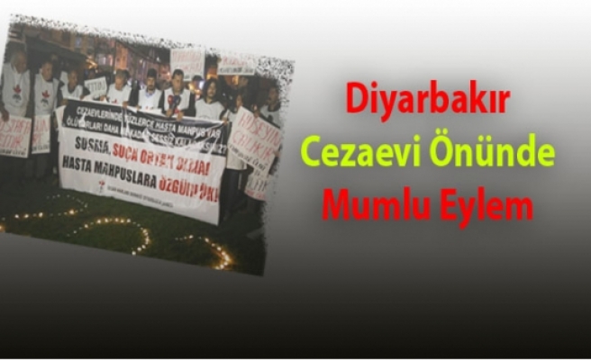 Diyarbakır Cezaevi Önünde Mumlu Eylem