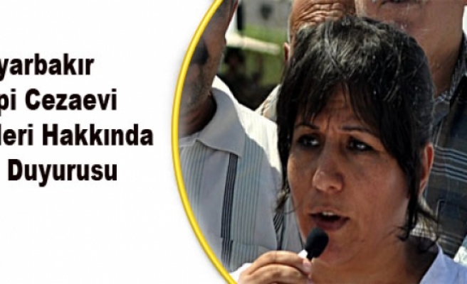 Diyarbakır D Tipi Cezaevi İdarecileri Hakkında Suç Duyurusu