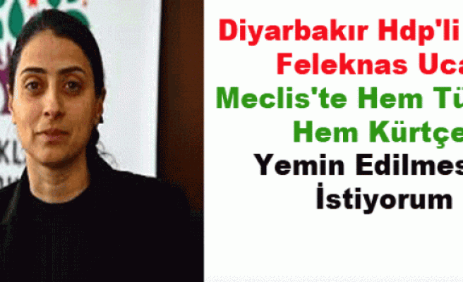 Diyarbakır Hdp'li Aday Feleknas Uca: Meclis'te Hem Türkçe, Hem Kürtçe Yemin Edilmesini İstiyorum