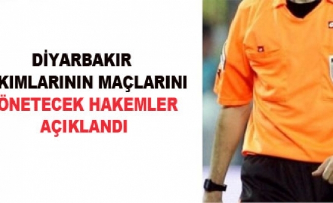Diyarbakır Takımlarının Maçlarını Yönetecek Hakemler Açıklandı