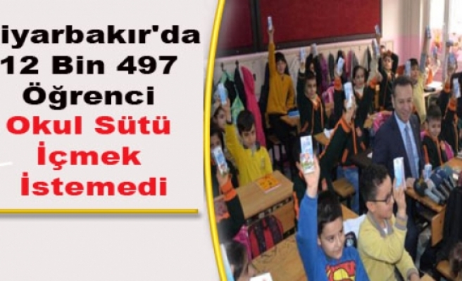 Diyarbakır'da 12 Bin 497 Öğrenci Okul Sütü İçmek İstemedi
