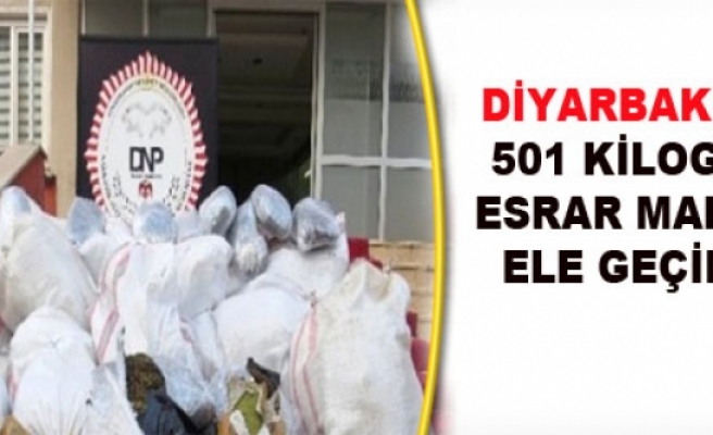 Diyarbakır'da 501 Kilogram Esrar Maddesi Ele Geçirildi