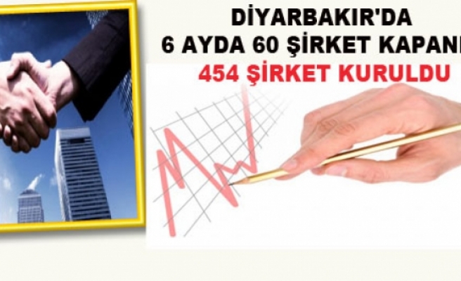 Diyarbakır'da 9 Ayda 60 Şirket Kapandı, 454 Şirket Kuruldu