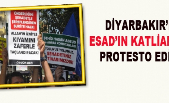 Diyarbakır'da Esed'in Suriye'deki Katliamları Lanetlendi