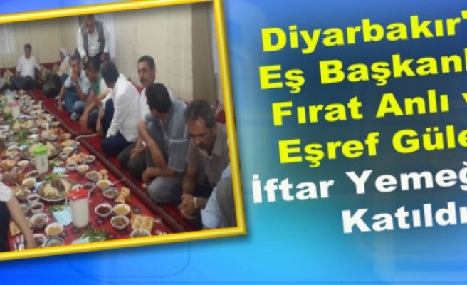 Diyarbakır'da Fırat Anlı ve Eşref Güler, İftar Yemeğine Katıldı