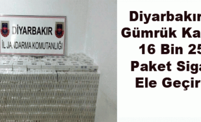 Diyarbakır'da Gümrük Kaçağı 16 Bin 250 Paket Sigara Ele Geçirildi