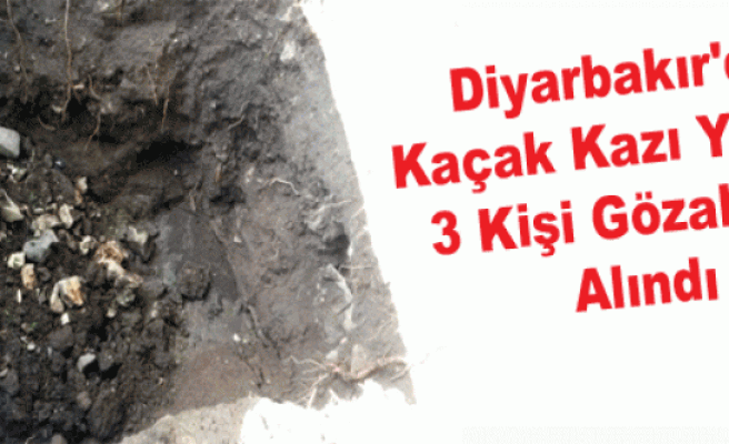 Diyarbakır'da Kaçak Kazı Yapan 3 Kişi Gözaltına Alındı