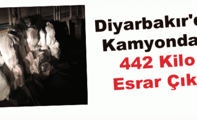 Diyarbakır'da Kamyondan 442 Kilo Esrar Çıktı