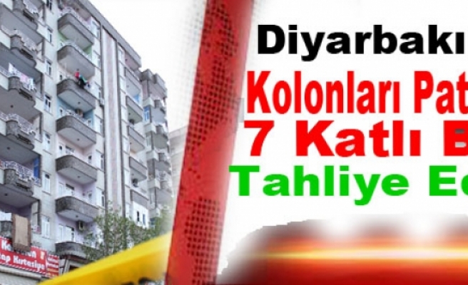 Diyarbakır'da Kolonları Patlayan 7 Katlı Bina Tahliye Edildi