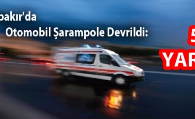 Diyarbakır'da Otomobil Şarampole Devrildi: 5 Yaralı