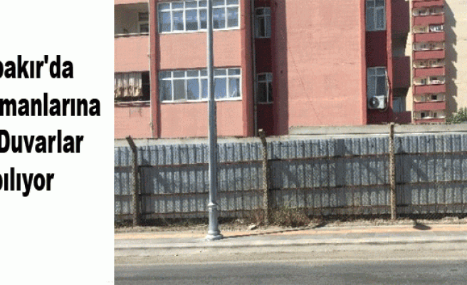 Diyarbakır'da Polis Lojmanlarına Beton Duvarlar Yapılıyor