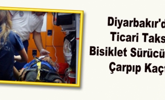 Diyarbakır'da Ticari Taksi Bisiklet Sürücüsüne Çarpıp Kaçtı