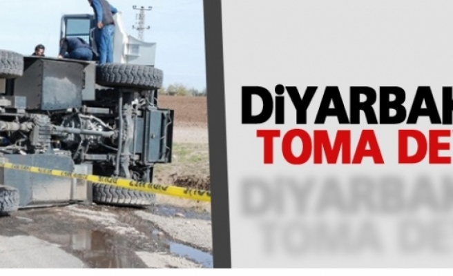 Diyarbakır’da TOMA devrildi
