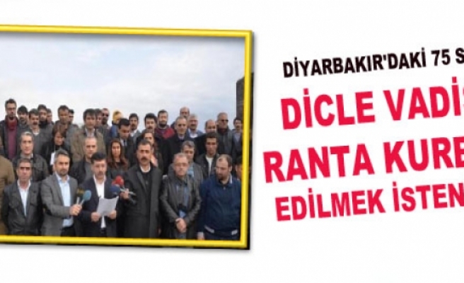 Diyarbakır'daki 75 Stk: Dicle Vadisi Ranta Kurban Edilmek İsteniyor