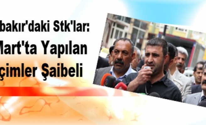 Diyarbakır'daki Stk'lar: 30 Mart'ta Yapılan Seçimler Şaibeli
