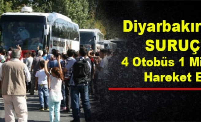 Diyarbakır'dan Suruç'a 4 Otobüs 1 Midibüs Hareket Etti