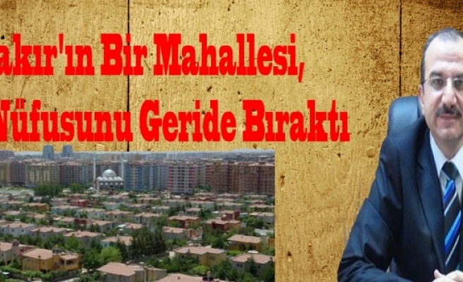 Diyarbakır'ın Bir Mahallesi, 39 İlin Nüfusunu Geride Bıraktı