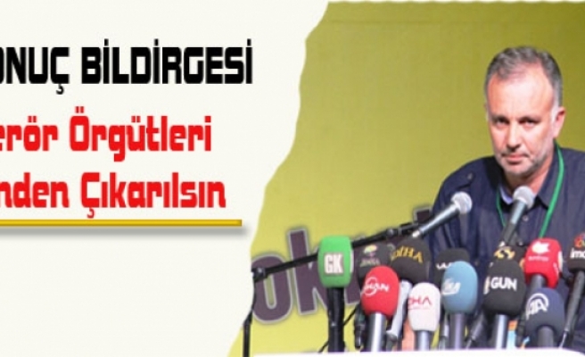 Dtk Sonuç Bildirgesi: PKK Terör Örgütleri Listesinden Çıkarılsın