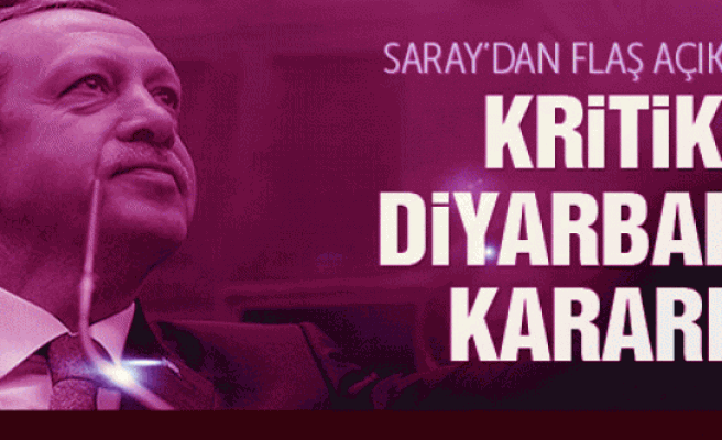 Erdoğan'dan kritik Diyarbakır kararı