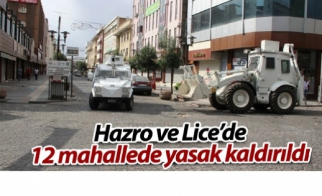Hazro ve Lice'de 12 mahallede sokağa çıkma yasağı kaldırıldı