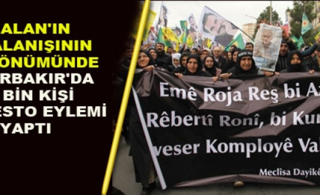 Öcalan'ın Yakalanışını Diyarbakır'da 25 Bin Kişi Protesto Etti